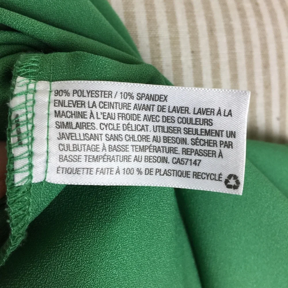 MERONA Dress Green High Low Midi w/ Tie Belt SMALL - Picture 7 of 7